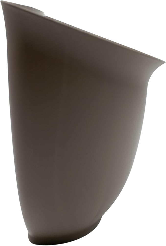 The HC Companies 8 Inch Garden Wall Planter - Plastic Hanging Plant Pot for Indoor Outdoor Flowers, Herbs, Cappuccino (Pack of 2)