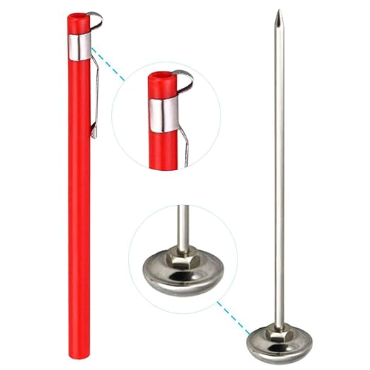 127mm Lightweight Compost Soil Kitchen Tool Measure Stainless Steel Thermometer Garden Dial Display Multifunction Milk Soil Hygrometer 0-100 Degrees Stainless Steel Thermometer G