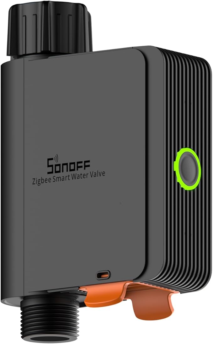 SONOFF Zigbee Sprinkler Timer, Gateway Required, Smart Controller Voice Control with Alexa and Google Home, Automate Irrigation for Garden, Lawn, Pool, Outdoor Watering, SWV-NH, Black