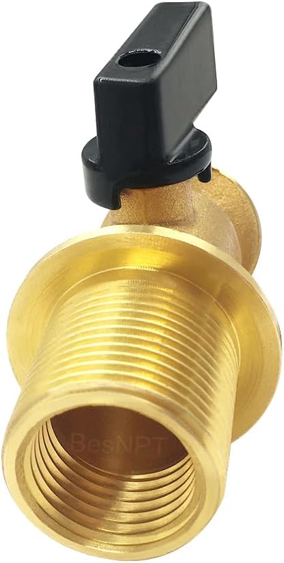 3/4" GHT Spigot for Rain Barrel Parts Kits, Brass Ball Valve with Bulkhead Fitting, Garden Hose Connector Adapter and Drain Valve DIY Kits,for 5/25/50/55 Gallon Bucket