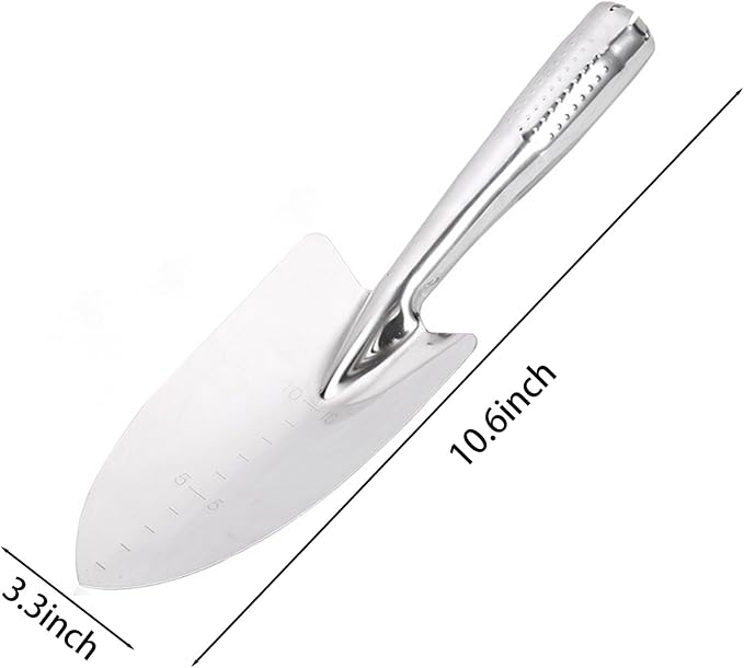 Super Strong Garden Trowel Hand Shovel Stainless Steel Rust Resistant Ergonomic Grip Perfect Tool for Gardening, Weeding, Transplanting and Digging in Garden Beds