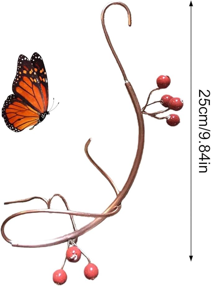 Butterfly Feeders Butterfly Hummingbird Feeder for Outdoor,Mini Hanging Butterfly Banana Feeder, Copper Vine Sturdy Banana Holder, Attract Butterflies, Bees and Birds to Your Garden (1)
