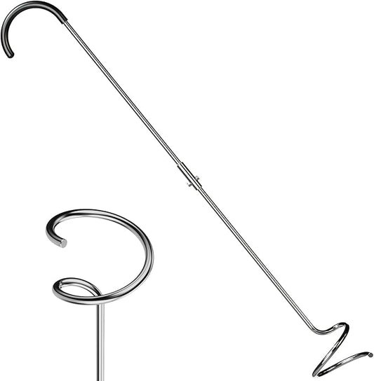 EJWOX Compost Aerator Tool, Heavy Duty Spiral Compost Turner with Ergonomic Handle, Manual Soil Aeration Tool for Garden Compost Bin and Backyard Pile Mixing