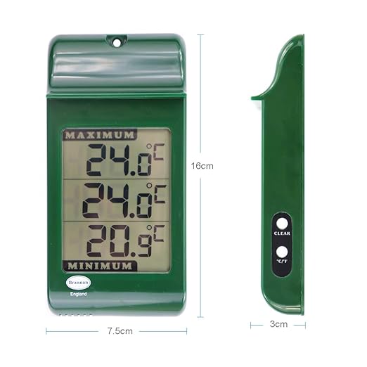 Digital Max Min Greenhouse Thermometer - Monitor Maximum and Minimum Temperatures for Use in The Garden Greenhouse or Home & Can Be Used Indoor or Outdoor Easily Wall Mounted