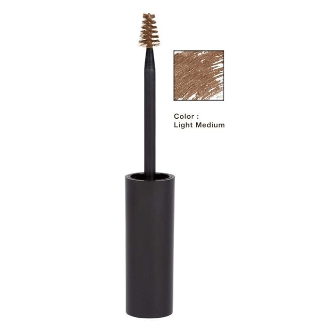 Elizabeth Mott Queen of the Fill Eyebrow Gel – Tinted Brow Filler, Volumizer & Setter – Defines, Shapes & Covers Gray Hairs – Water-Resistant, Long-Lasting – Cruelty-Free – Light Medium Brown 4g