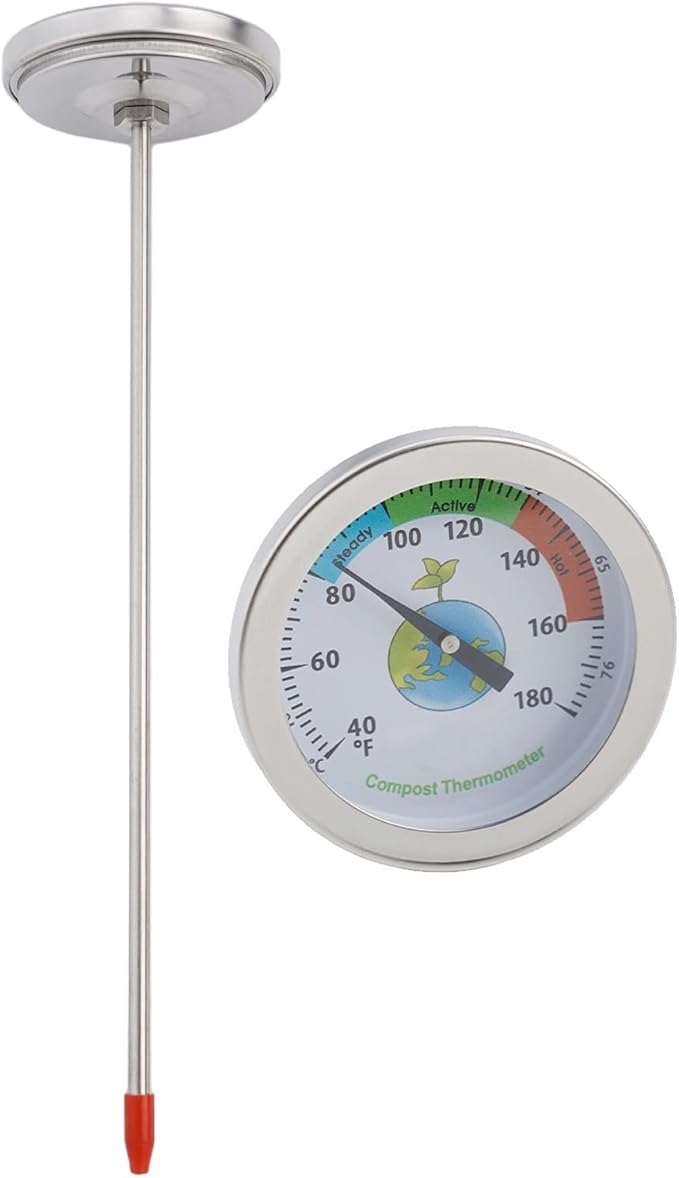 Stainless Steel Thermometer for Measuring Soil Conditions Perfect Aid for Farmers and Gardeners Alike (Earth)