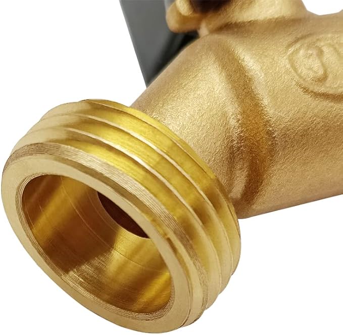 Joywayus Brass Water Container/Rain Barrel Spigot 3/4" to 1/2" Male Threaded Quarter Turn Ball Valve & 1/2" Female to 3/4" Male Threaded Bulkhead Fitting Water Tank Connector