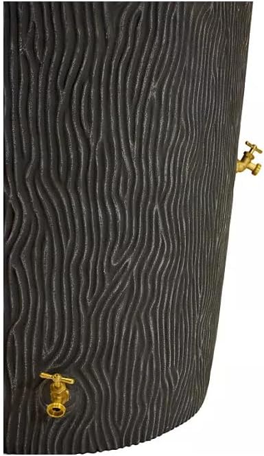 Decorative Rain Barrel with Wood Grain Texture, 90 Gallon Capacity,You can Plant an Array of Floral Arrangements, or Even a Small herb or Vegetable Garden. (Oak, 90 Gallon)