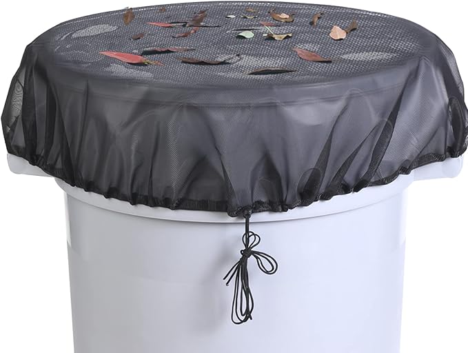 37.5 Inch Mesh Cover for Rain Barrel,Rain Bucket Leaf Filter Screen Cover,Pack of 2