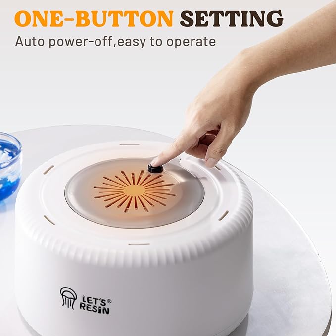 LET'S RESIN Curing Machine for Resin - 3 Hours Auto Dryer With Large Tray, One-Button Setting, No Deformation Quick Supplies for DIY, Silicone Molds, 3D Silicone Molds