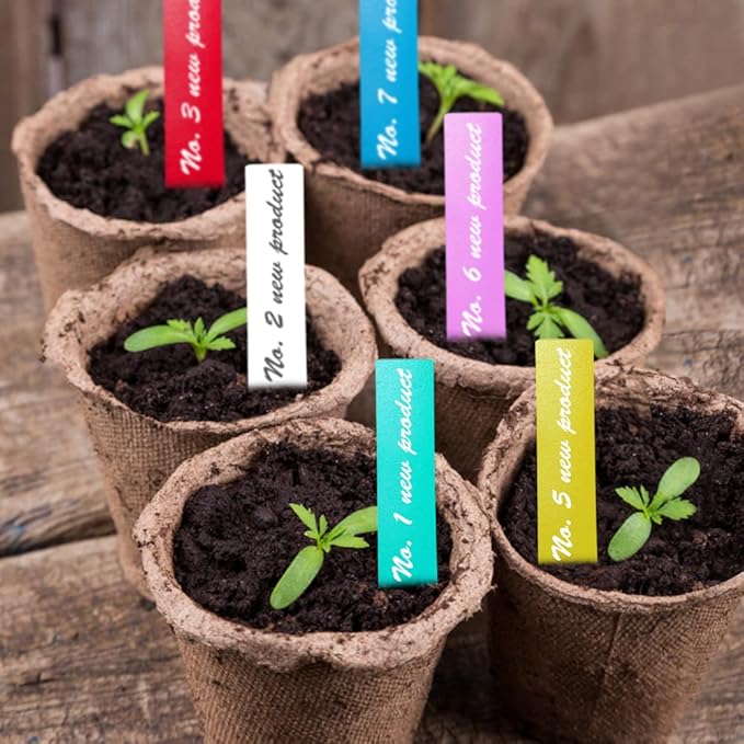 300 Pcs Plant Labels，6 Colors 4 Inch Plastic Plant Name Tags for Seedlings Garden Labels Markers Nursery Waterproof Plant Tags Seed Labels Plant Markers