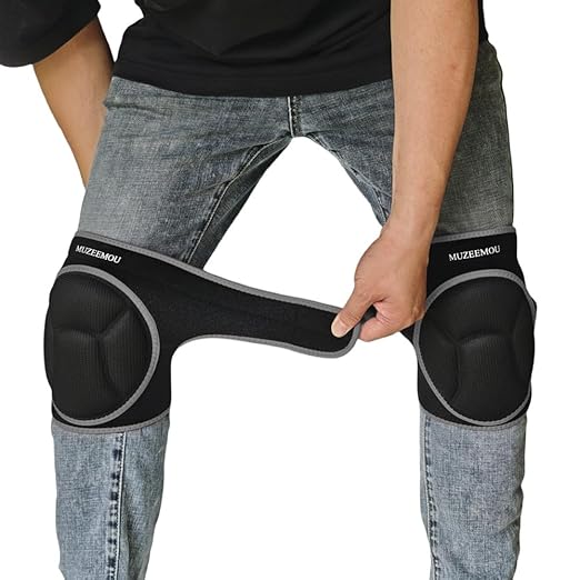 Knee Pads for Athletic Use,Gardening,Flooring - Thick EVA Foam Cushion, Non-Slip Silicone & Adjustable Straps (S/M/L), Breathable Unisex Garden Kneeling Pad with Extended Comfort