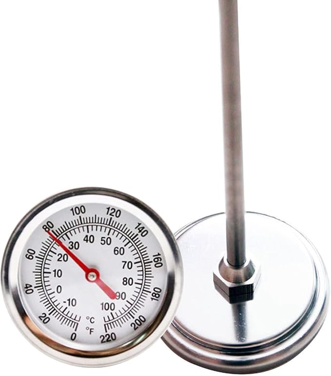 Compost Soil Tester Meter Measuring Probe Stainless-Steel Thermometer Temperature Monitor for Garden Lawn Plant Tool Moisture-Meter for Firewood-Soil Moisture-Meter Indoor Plants-Long Woodworking