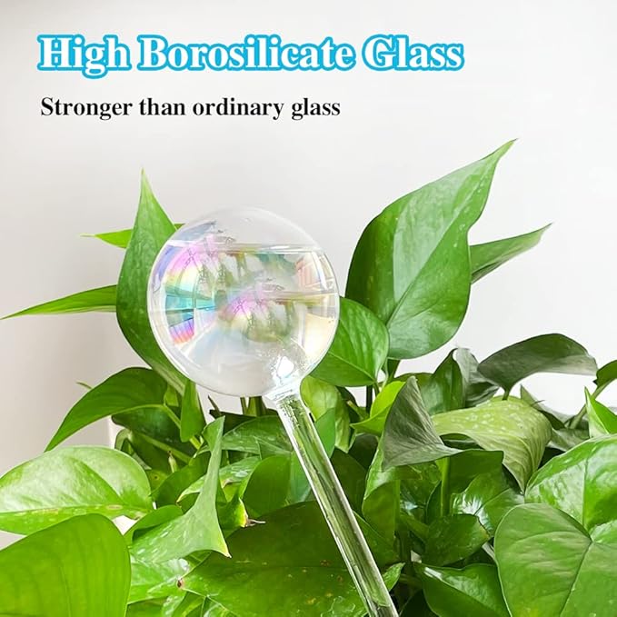 3 Pcs Plant Watering Globes,Self Watering Planter Insert Plant Accessories,Colorful Glass Plant Watering Devices for Indoor Plants