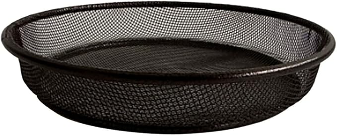 Metal Mesh Bird Feeder Trays, 6 Inch Metal Round Bird Feeders Tray, Iron Ground Birds Seed Feeding Bowl, Platform Mesh Seed Tray, Outdoor Floor Birds Feeders Stand for Humming Feeder Station (Black)