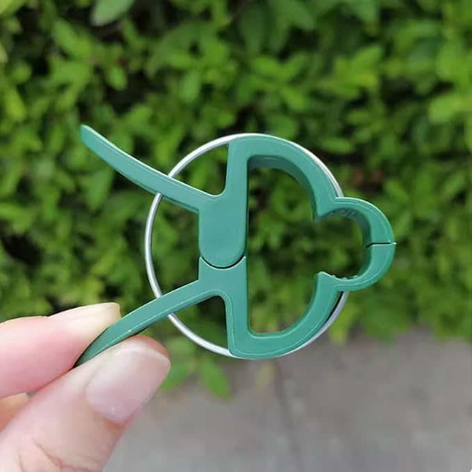 60 Garden Plant Clamps,Plant Support Clamps Hold Plant Stems,for Multi-Purpose Plants Rattan Clamps Rose,Sturdy Cucumber Orchid Clamps Plant Support Adjustable Clamps Green (Small 60Pcs)