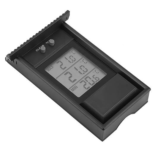 Joyzan Digital Greenhouse Thermometer, Outdoor Waterproof Max Min Temperature Meter Indoor High Low Tester Temperature Recording Weatherproof Hygrometer Gauge Monitor Wall Mounted Garden Home Growroom