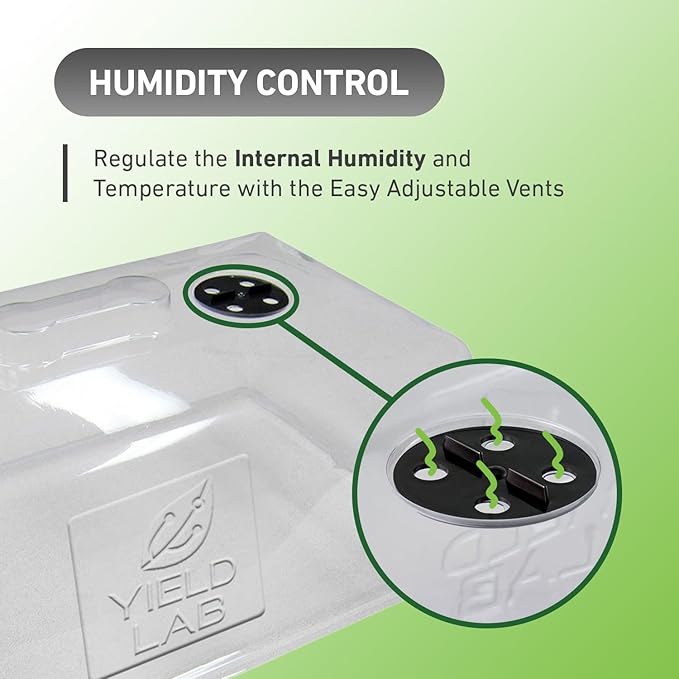 7 Inch Propagation Dome - 25 Pack Humidity Vented Domes – Plant Growing Dome for Seedling, Germination, Soil & Hydroponic Horticulture