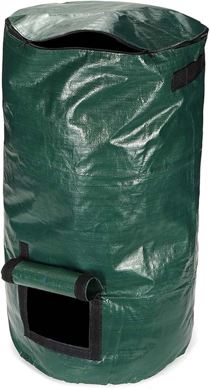 34 Gallon Compost Bin Bags-Outdoor Garden Compost Bin Bags Garden Yard Grow Bags (Green 1 Piece)