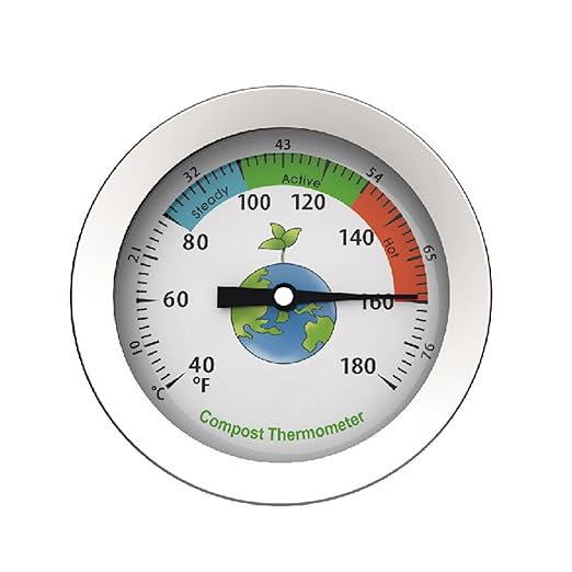 Soil Testing Thermometer 20Inch Stem Compost Soil Thermometer Garden Backyard 10~76°C 40°F~180°F Soil Thermometer For Lawn, Earth Waterproof 200