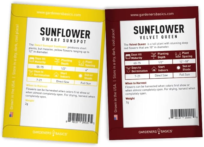 Sunflower Growing Kit – 5 Giant & Colorful Sunflowers Gifts for Women – Non-GMO Heirloom Seeds, Complete Indoor & Outdoor Sunflower Garden Grow Kit, Easy to Grow & Perfect for Pollinators