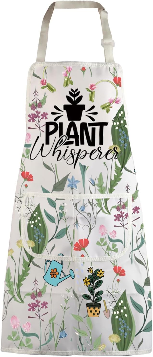 MBMSO Gardening Apron - Plant Whisperer Apron for Gardener Gifts