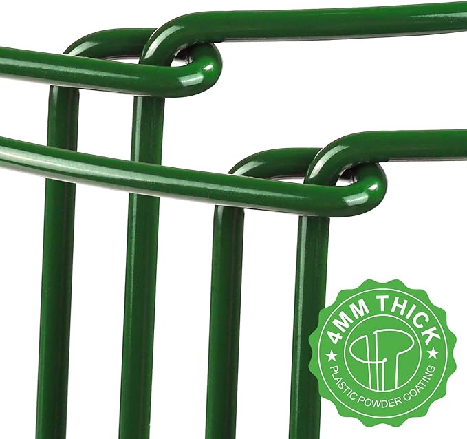 LEOBRO 6 Pack Plant Support Plant Stakes, Metal Peony Support, Garden Plant Supports, Plant Cage, Plant Support Ring, Plant Support Stakes for Peony, Tomato, Hydrangea, Indoor Plants, 9.8 W x 15.7 H