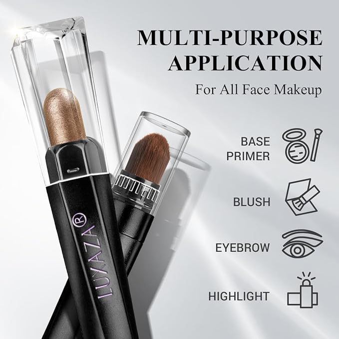 Neutral Eyeshadow Stick Makeup 6PCS Set, Metallic Shimmer Matte Cream Eye Shadow Eyeliner Brightener Pencil Crayon - BROWN LATTE