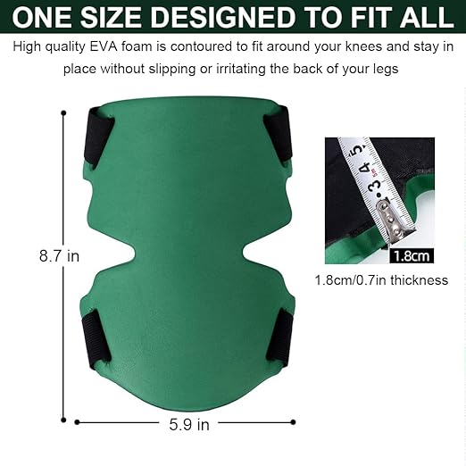 Gardening Knee Pads for Women, Soft Foam Knee Pads for Men Construction, Work Knee Pad for Women Men, Rodilleras Para Roofing Rodilleras Para Trabajo (Green)