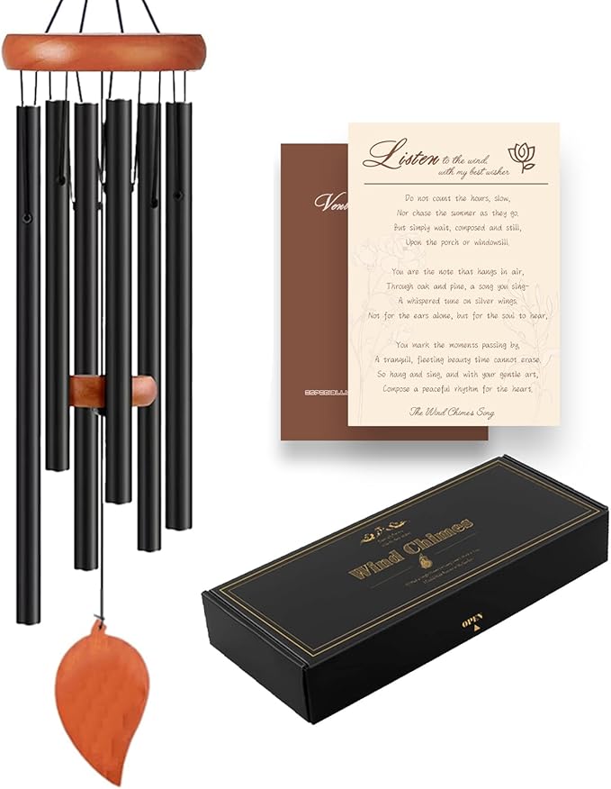 Wind Chimes, Wind Chimes for Outside with Upgraded Tube, Outdoor Windchime for Garden Yard Patio Decor, Unique Gift for Women Men