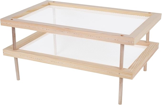 Herb Drying Rack, Wooden Herb Drying Rack, Wood Pasta Herb Drying Racks, Herb Drying Storage with 2 layer herb drying rack for drying pasta flowers plant specimens and more