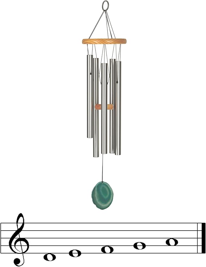 Woodstock Chimes Signature Collection, Woodstock Celtic Chime, Agate 24'' Wind Chime, World Music Wind Chimes for Outdoor, Patio, Home or Garden Décor for St Patricks Day Decorations (WCCS)
