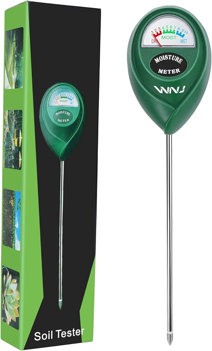WNJ 2 Pack Soil Moisture Meter, Plant Water Monitor, Lawn Moisture Meter，Soil Hygrometer Sensor for Gardening, Farming, Indoor and Outdoor Plants
