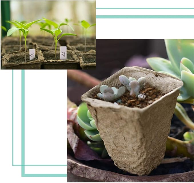 JOYSEUS 3.25" Seed Starter Pots, Organic Planting Peat Pots for Indoor Garden Seedling, 30 Pcs 100% Eco-Friendly and Biodegradable for Seed Germination