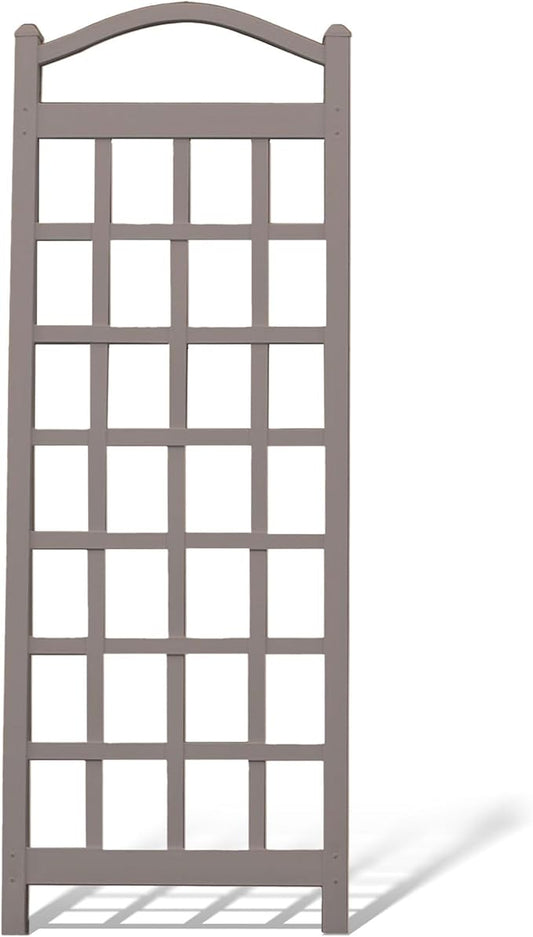 Dura-Trel PVC Garden Trellis for Climbing Vine Plants, Cambridge, Mocha, 28" x 76"
