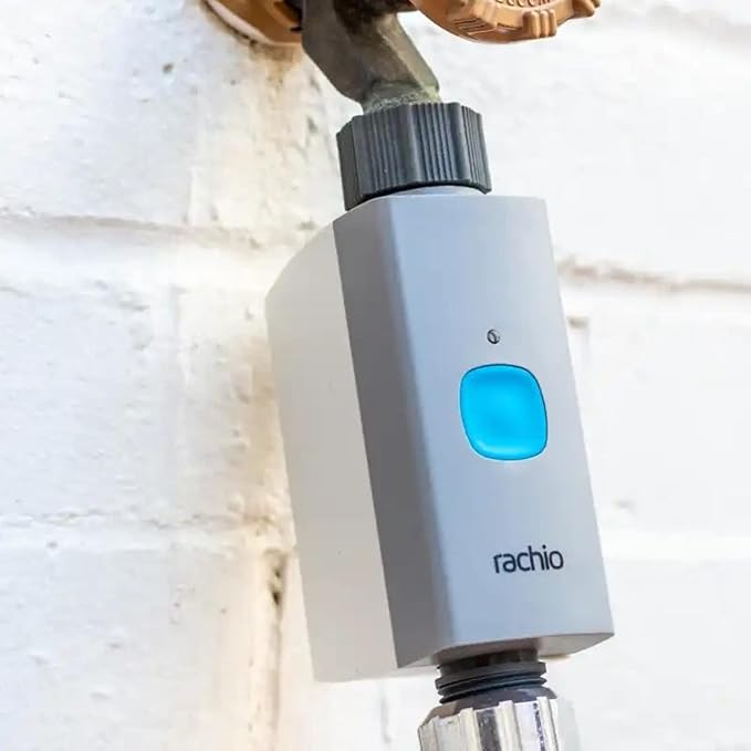Rachio Smart Hose Timer (1 Valve + 1 WiFi Hub) – App-Controlled Outdoor Faucet Timer,Quick Install & Scheduling,Expandable System,(Pack of 4)