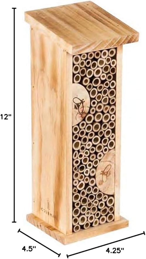 Bird House Bee Hive Wooden Insects House Hanging Bamboo Insect Hotels for Outdoor Garden Decorative