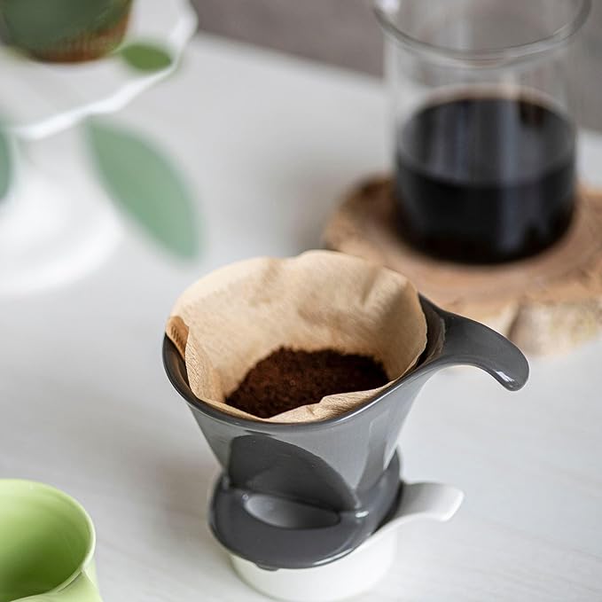 Zero Japan - Bee House Pour Over Coffee Dripper - Lead-Free & Cadmium-Free Ceramic Coffee Maker with Elegant Peek Hole, Drip Cone Brewer Coffee Gifts, Brewing Accessories - Tomato, Standar Size