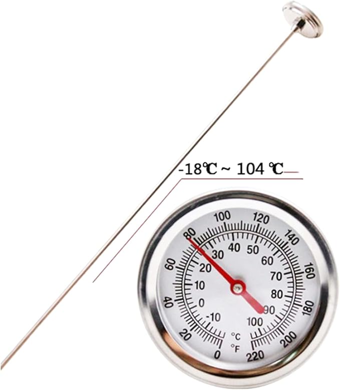 Compost Soil Tester Meter Measuring Probe Stainless-Steel Thermometer Temperature Monitor for Garden Lawn Plant Tool Moisture-Meter for Firewood-Soil Moisture-Meter Indoor Plants-Long Woodworking