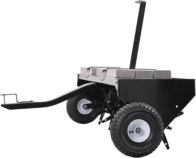 VEVOR Tow Behind Plug Aerator, 48-Inch Tow Behind Lawn Plug Aerator with Universal Hitch, Pull Behind Aerator with Iron Spikes Alternately Arranged, Lawn Aerator Tow Behind for Gardens, Lawns, Farms