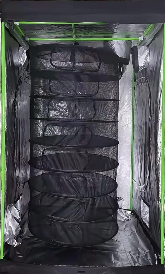 HORTIPOTS Herb Dry Rack Zipper Opening 3ft Adjustable Center Support Straps NO Sagging Fine Mesh Dry Net (Heavy Duty Zips 3FT)