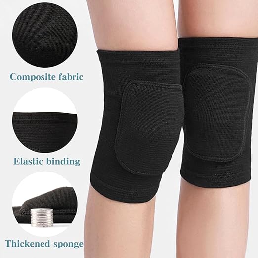 2pcs Knee Pads for Garden Volleyball Knee Pads for Dancers with 1pc Wrist Support Brace Riding Kneepads Outdoor Sports Kneeling Pad for Women Men(SIZE:L)