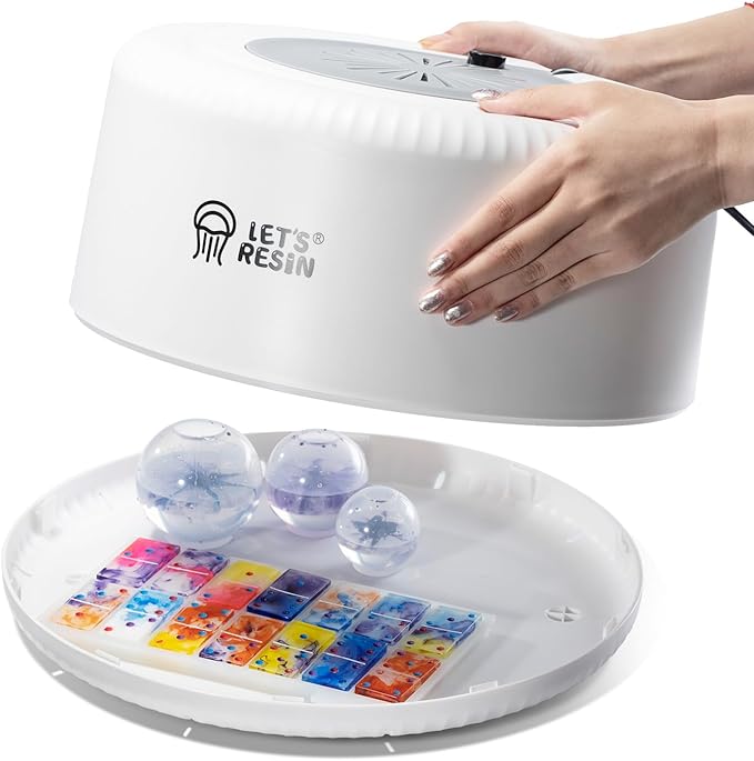 LET'S RESIN Curing Machine for Resin - 3 Hours Auto Dryer With Large Tray, One-Button Setting, No Deformation Quick Supplies for DIY, Silicone Molds, 3D Silicone Molds