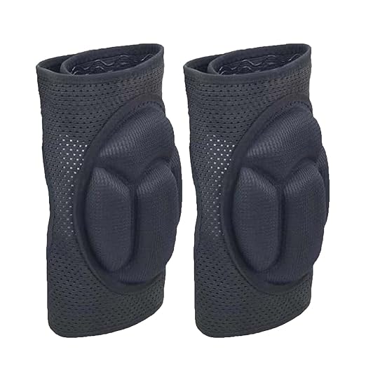 Garden Knee Pads for Women, Soft Foam Pads for Men Cleaning Work, Breathable Safety Knee Pads for Kneeling on Concrete Floors, Coushion Knee Pad for Gardener Cleaner Mechanics Carpenters Workers, Black L (1 pair)