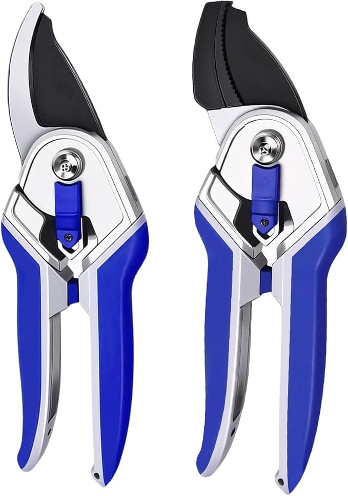 Garvee Professional Pruning Shears & Garden Shears Set | Stainless Steel Blades with Ergonomic Comfort Grip | Essential Gardening Tools for Women & Plant Care Enthusiasts