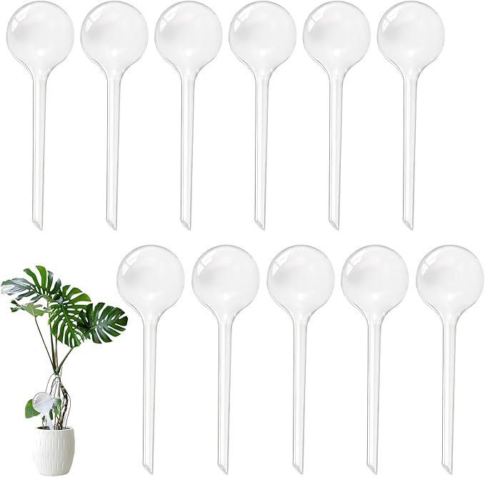 12 Pcs Clear Plant Watering Globes,Garden Plastic Self-Watering Bulbs,Automatic Watering Globes for Plant Indoor Outdoor
