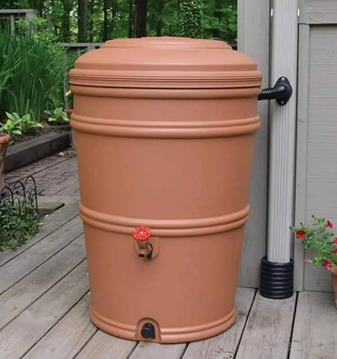 Rain Barrel Spigot: Fits Standard Garden Hose - Installs From Outside of Drum or Barrel - Turn Any Barrel or Trashcan Into a Rain Barrel - INSTRUCTIONS INCLUDED