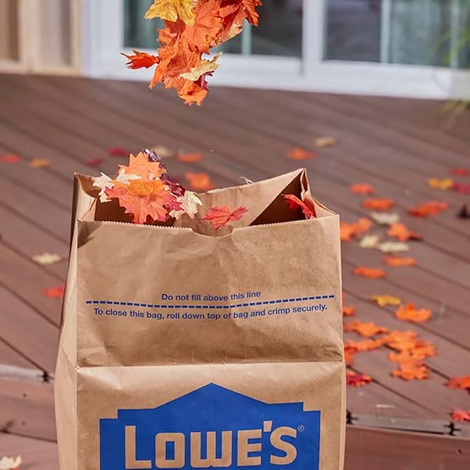 Lowe's 30 Gallon Heavy Duty Brown Paper Lawn and Refuse Bags for Home and Garden (10 Count), Large (LOWESLL)