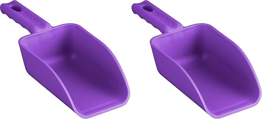 Vikan Remco 63008 Color-Coded Plastic Hand Scoop - BPA-Free Food-Safe Kitchen Utensils, Restaurant and Food Service Supplies, 16 oz, Purple (Pack of 2)