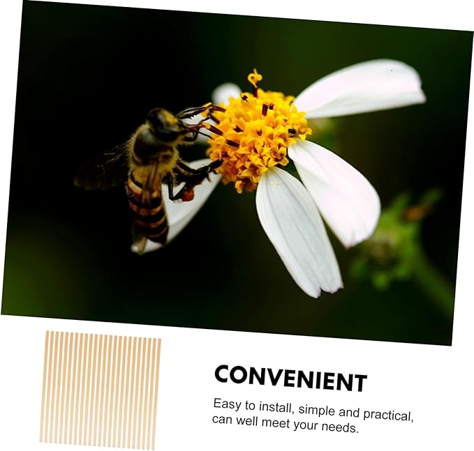 VANZACK 100pcs Straw Bee Nesting Tubes Natural Replacement for Beekeeping Supplies Easy to Install Garden